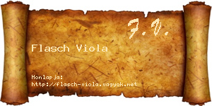 Flasch Viola névjegykártya